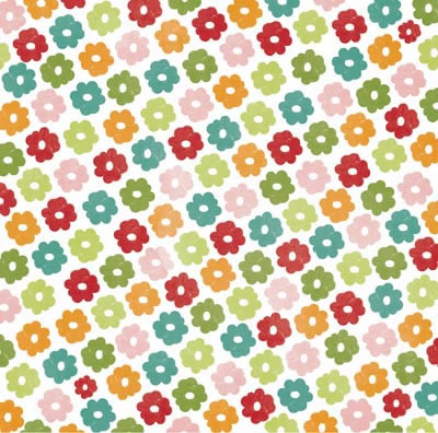 Scenic Route - Flower Whimsy 12x12 vellum  (pack of 5)